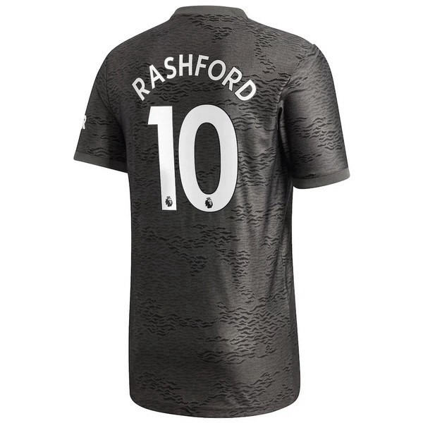 Camiseta Manchester United NO.10 Rashford 2ª 2020-2021 Negro